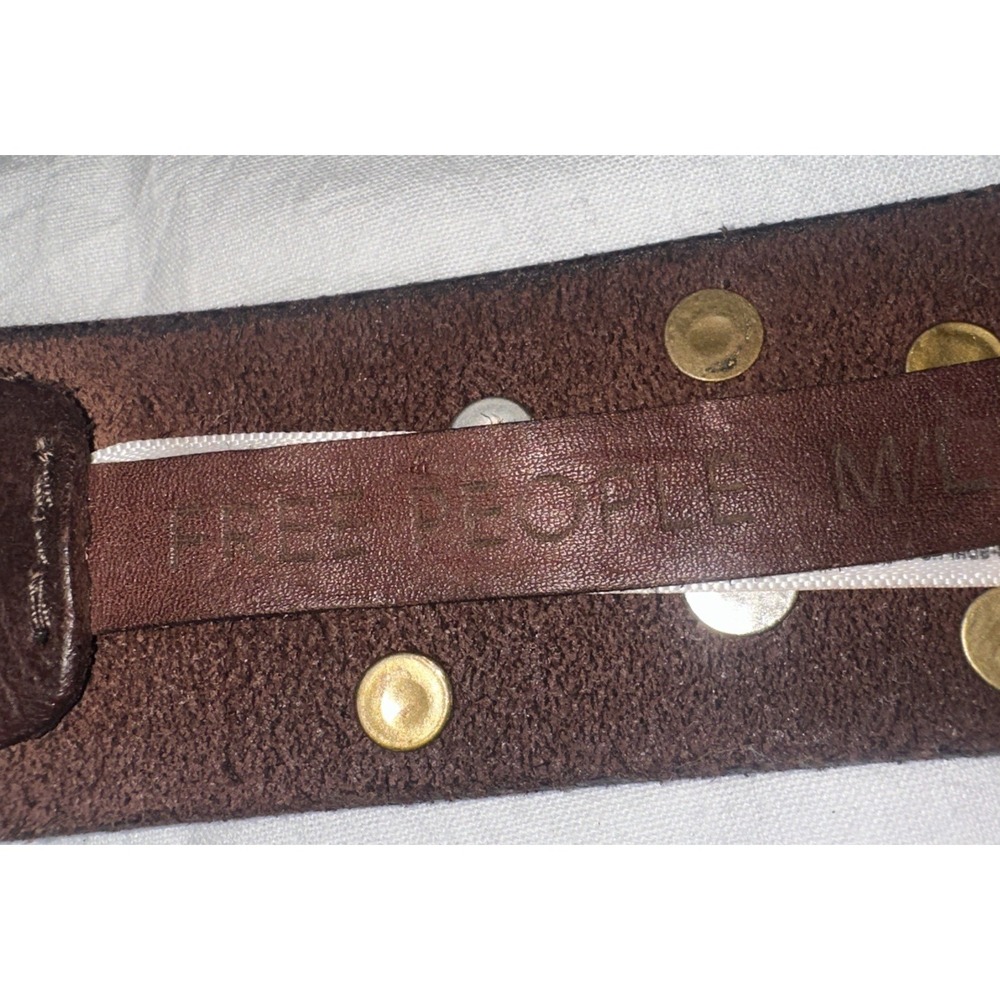 Free People Size M/L Solstice Stud Belt Espresso Chocolate Brown - Picture 8 of 13
